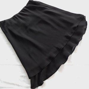 CATO Elastic Waist Sheer Ruffle Skirt
